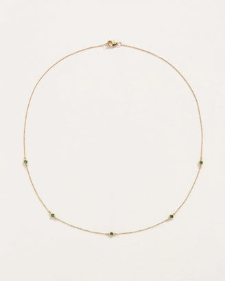Emerald Station Necklace