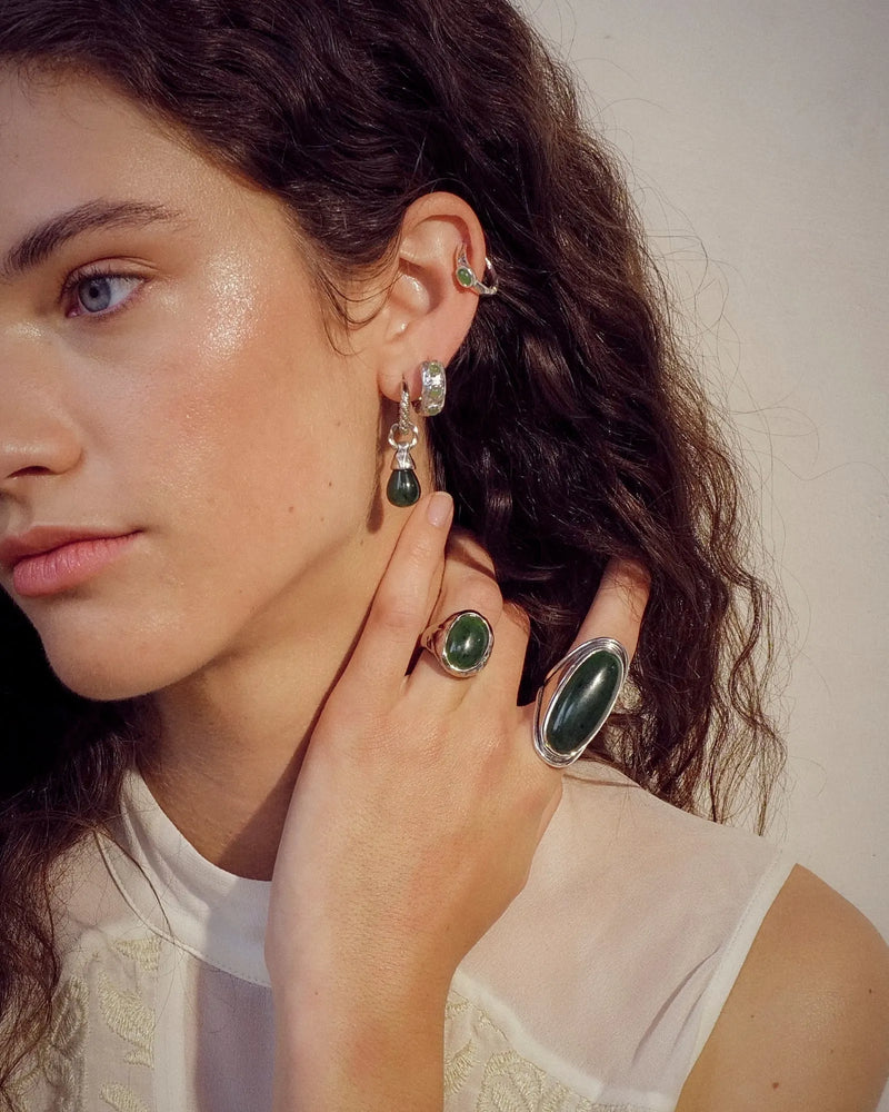 Stone Tube hoop by Pamela Love – Earrings in #product_material# (#product_color#). 