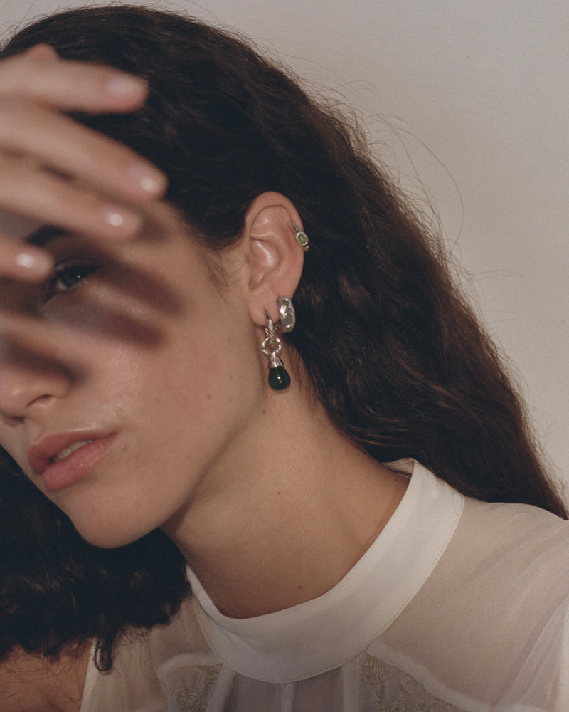 Stone Tube hoop by Pamela Love – Earrings in #product_material# (#product_color#).