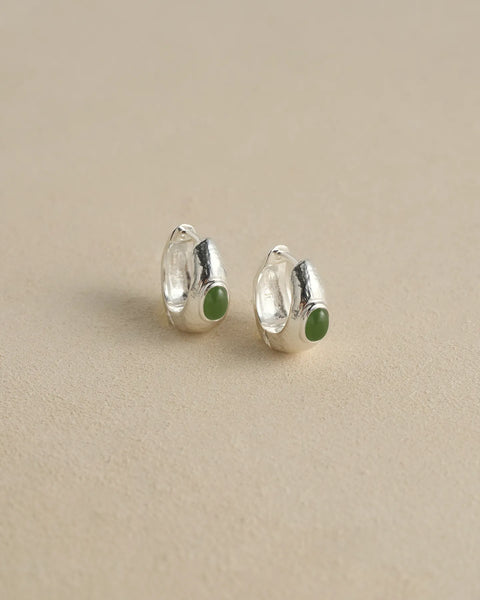 Tapered Stone Hoop by Pamela Love – Earrings in #product_material# (#product_color#). 