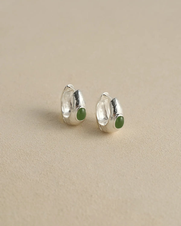 Tapered Stone Hoop by Pamela Love – Earrings in #product_material# (#product_color#). 