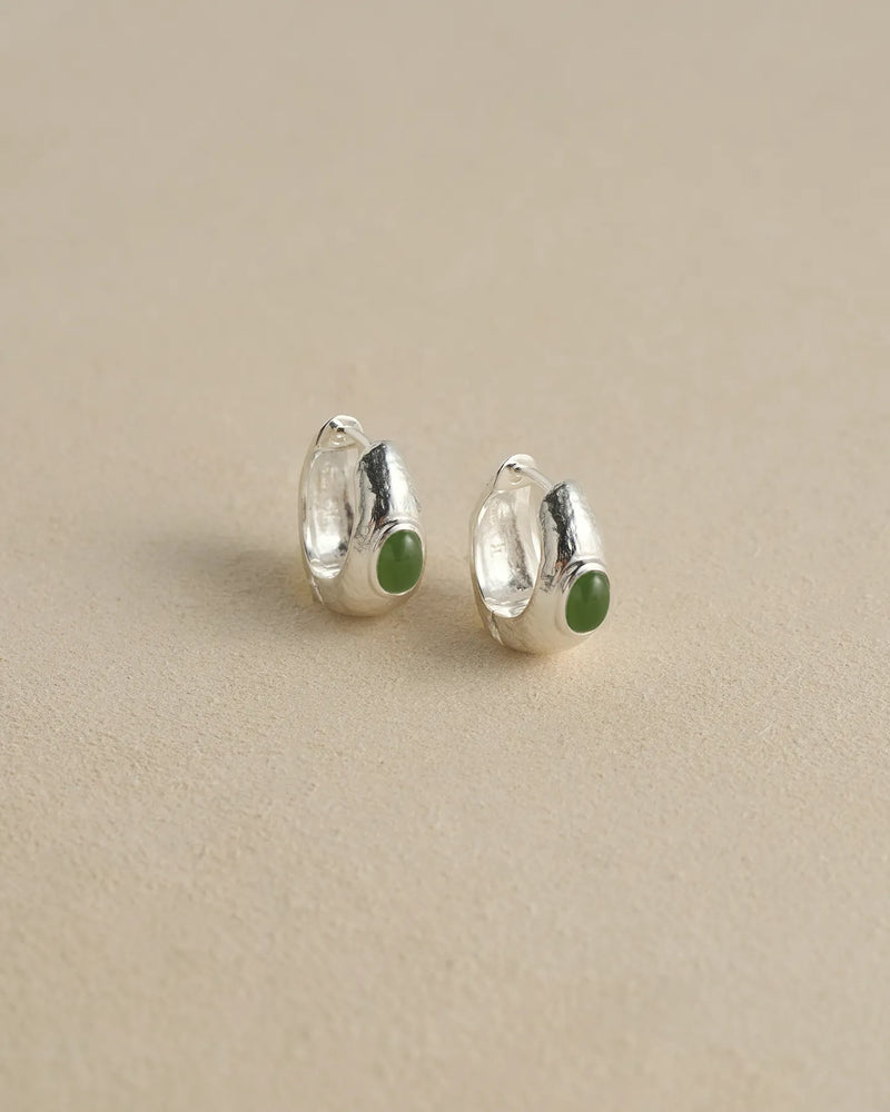 Tapered Stone Hoop by Pamela Love – Earrings in #product_material# (#product_color#). 