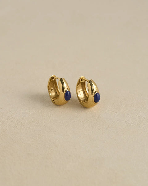 Tapered Stone Hoop by Pamela Love – Earrings in #product_material# (#product_color#). 