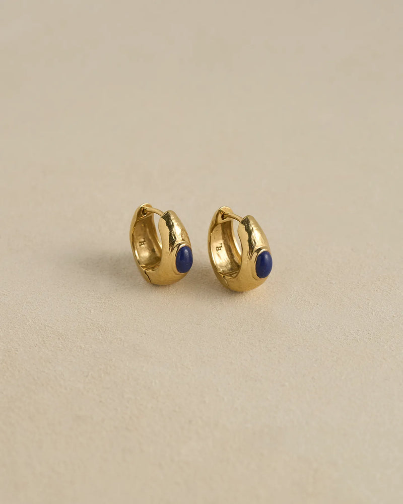 Tapered Stone Hoop by Pamela Love – Earrings in #product_material# (#product_color#). 