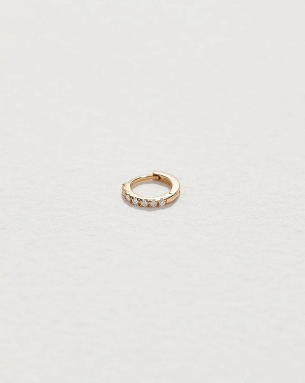 Tiny Half Pavé Huggie