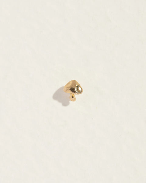 Tiny Mushroom Stud by Pamela Love – Piercing in #product_material# (#product_color#).  tiny-mushroom-stud-gold-2