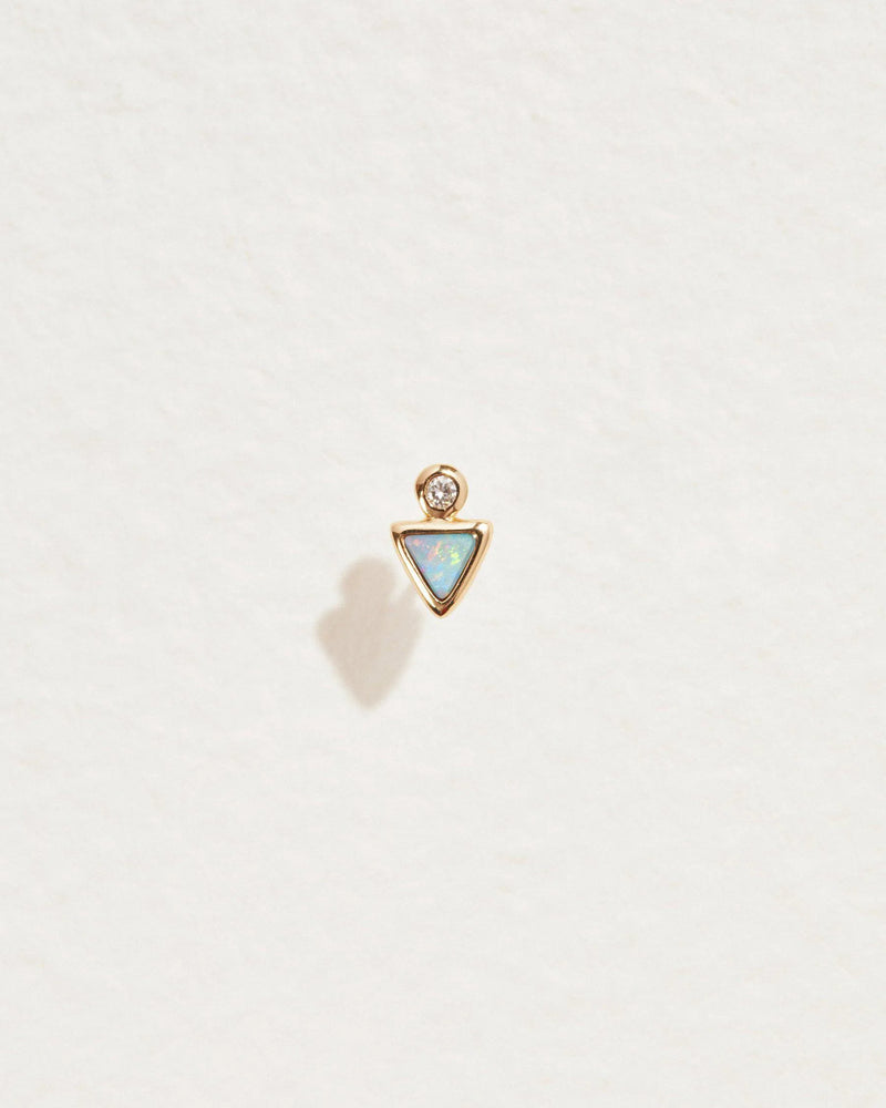 Triangle Dot Stud by Pamela Love – Piercing in #product_material# (#product_color#). 
