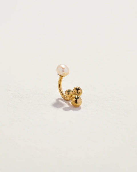 Trio Molten Hook by Pamela Love – Piercing in #product_material# (#product_color#).  trio-molten-hook-pearl