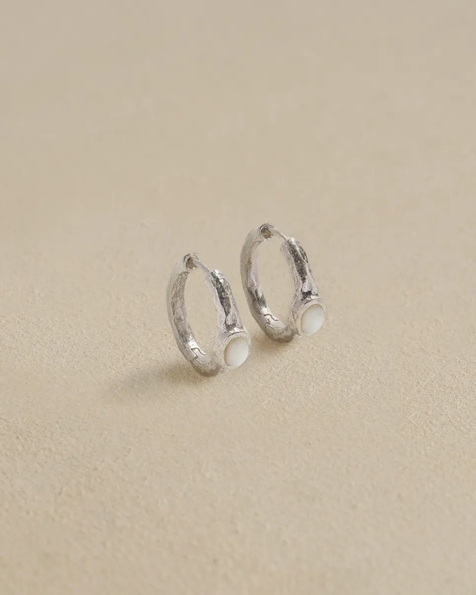 Vivianna Hoops - Silver Hoop Earrings - Pamela Love – PL4-E06-SPB-FP