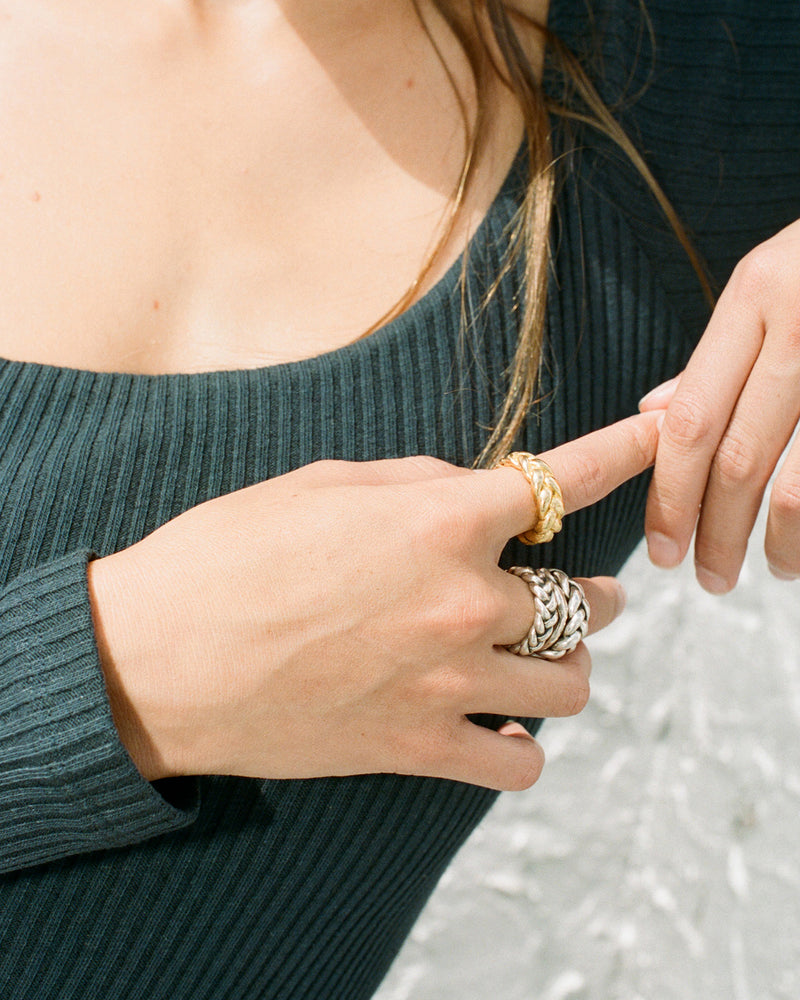 braided rings by pamela love