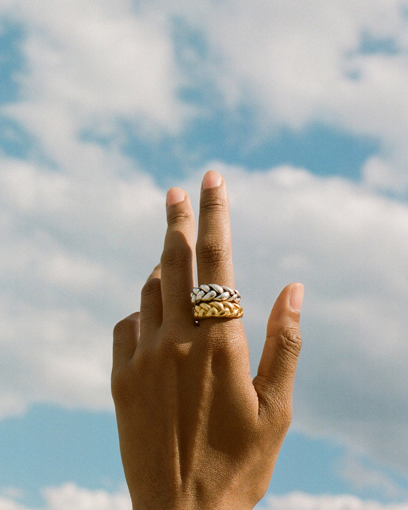 braided rings by pamela love