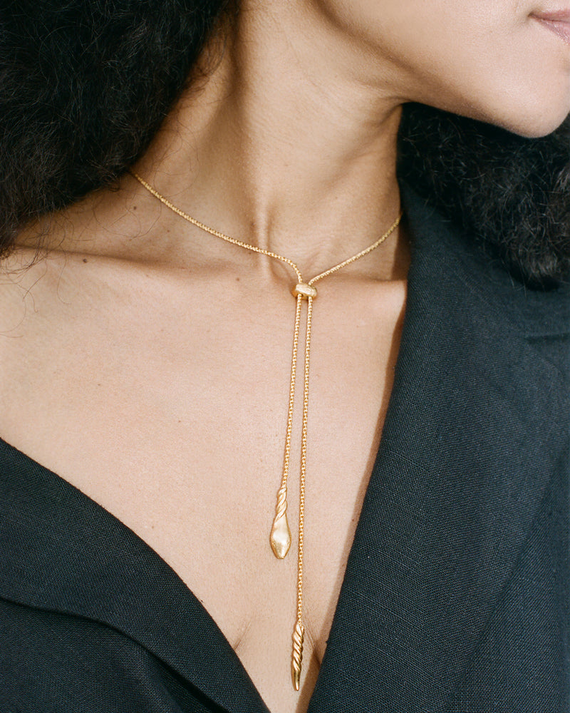 snake shaped lariat necklace