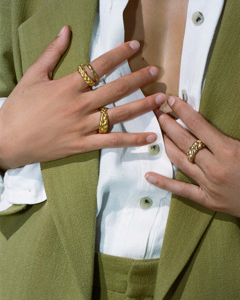 gold plate rings