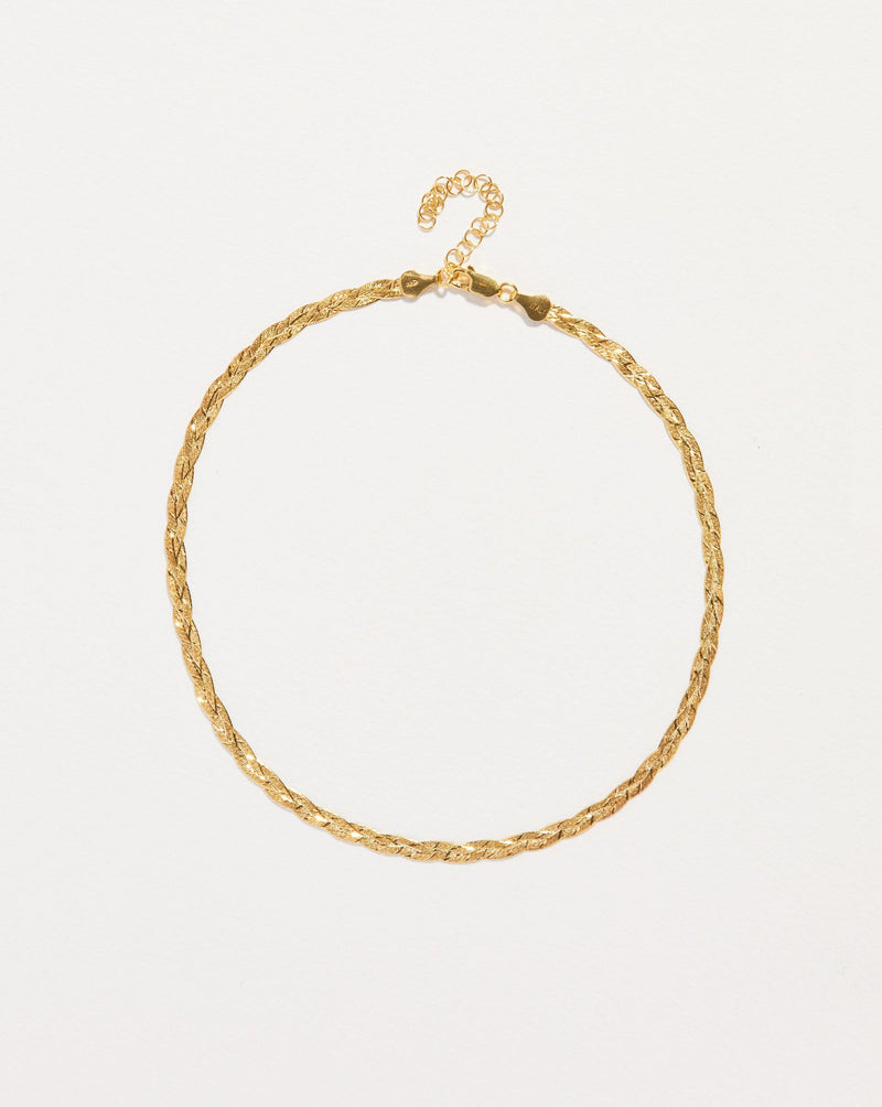 Gold Herringbone Chain Thin Herringbone Necklace Pamela Love