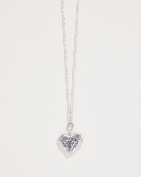 silver heart locket pendant