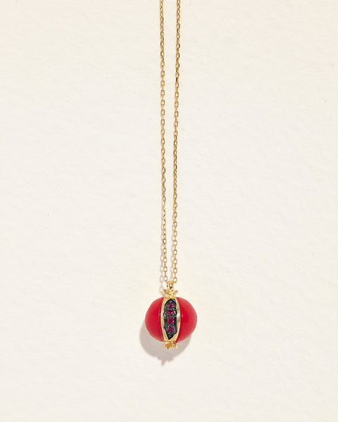 ruby pomegranate necklace
