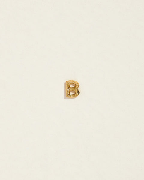 initial letter b stud earring