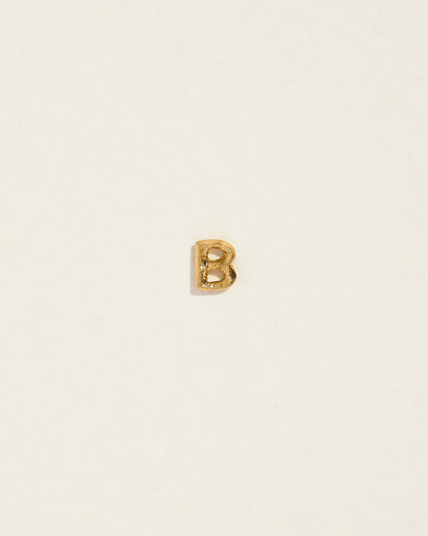 initial letter b stud earring