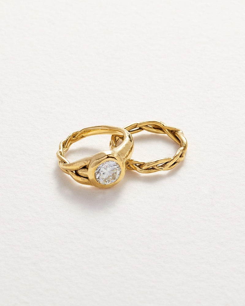 gold engagement rings by pamela love