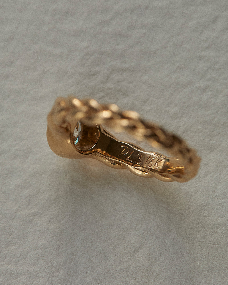 treccia gold wedding ring