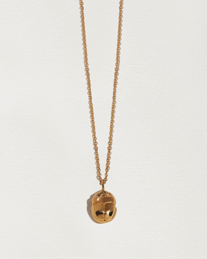 Gold Scarab Pendant - Gold Scarab Necklace - Pamela Love