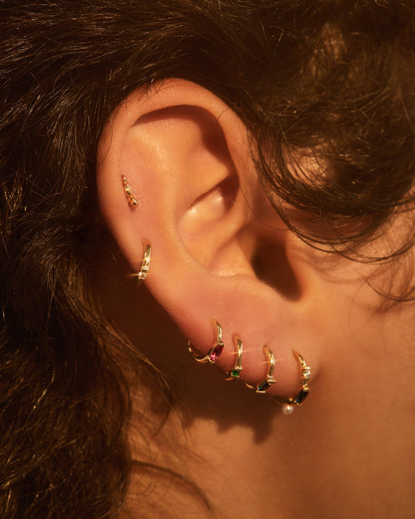 huggie earrings by pamela love