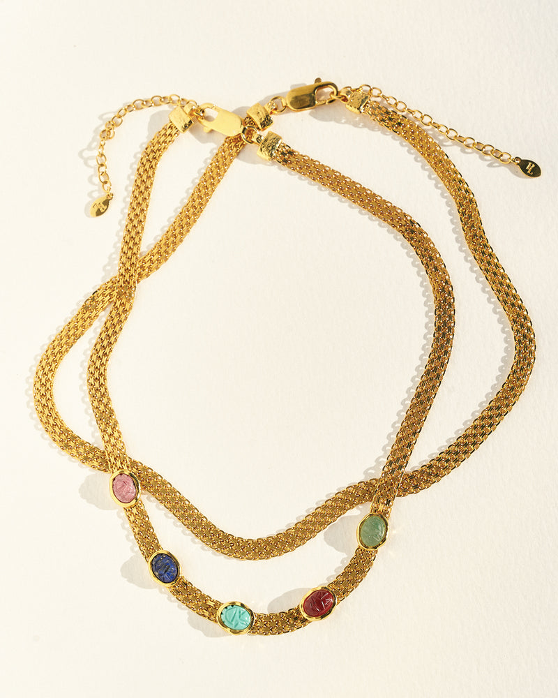 bismark gold plate chain necklace
