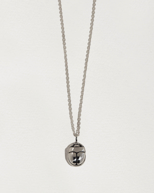 silver scarab necklace