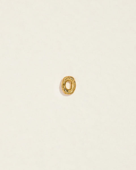 initial letter o stud earring