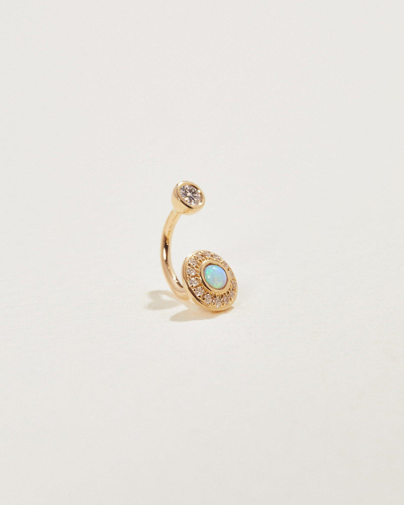 hook piercing with australian opal