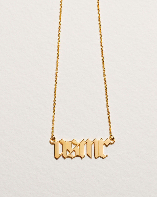 asmr necklace 14k gold plate over silver