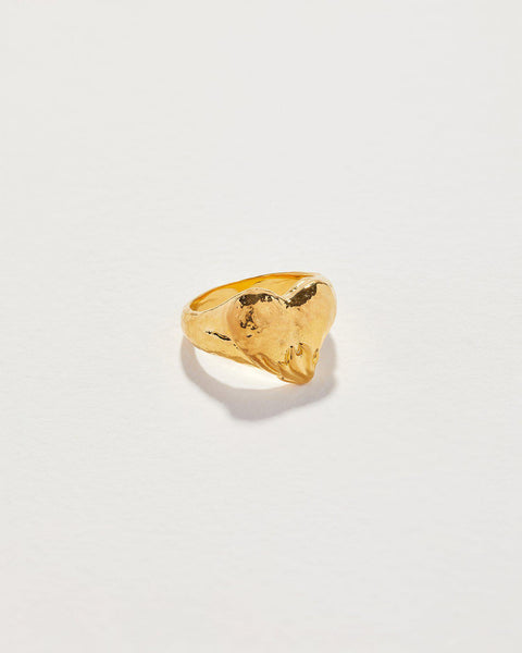 gold plate heart ring