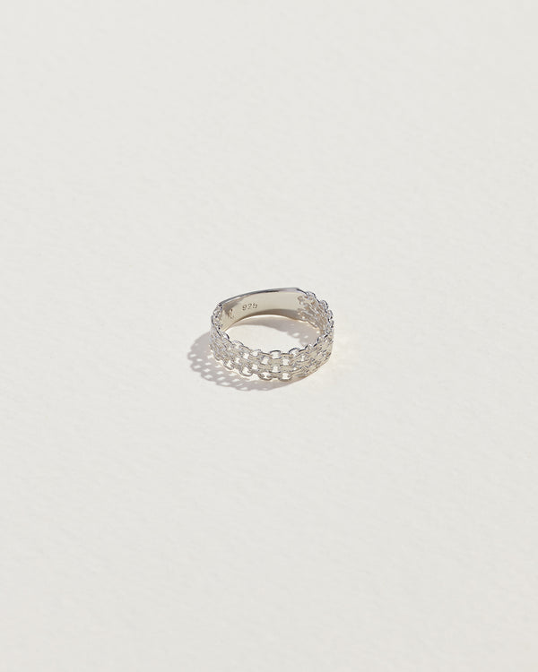 silver bismark chain ring
