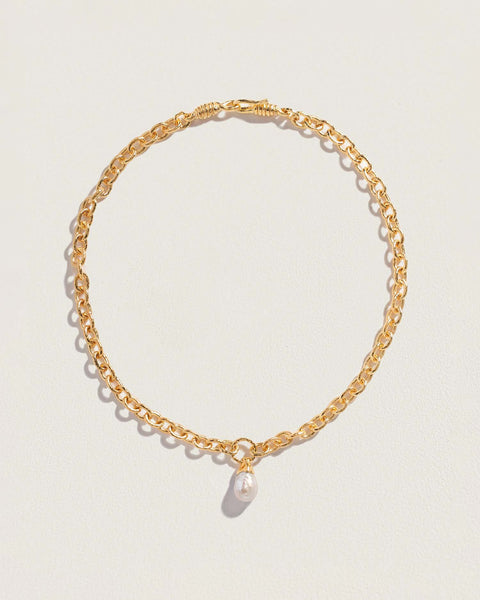 pearl pendant chain necklace