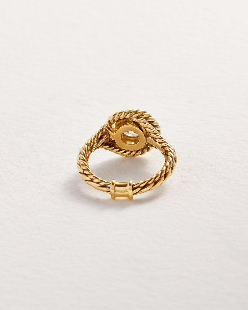 18k handmade gold engagement ring
