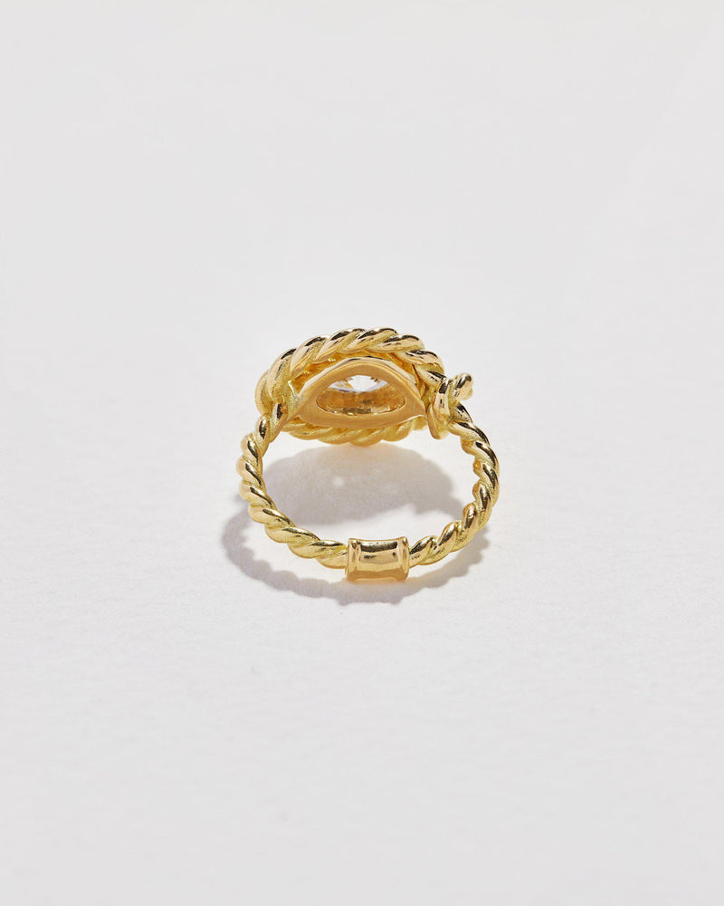 18k handmade gold engagement ring