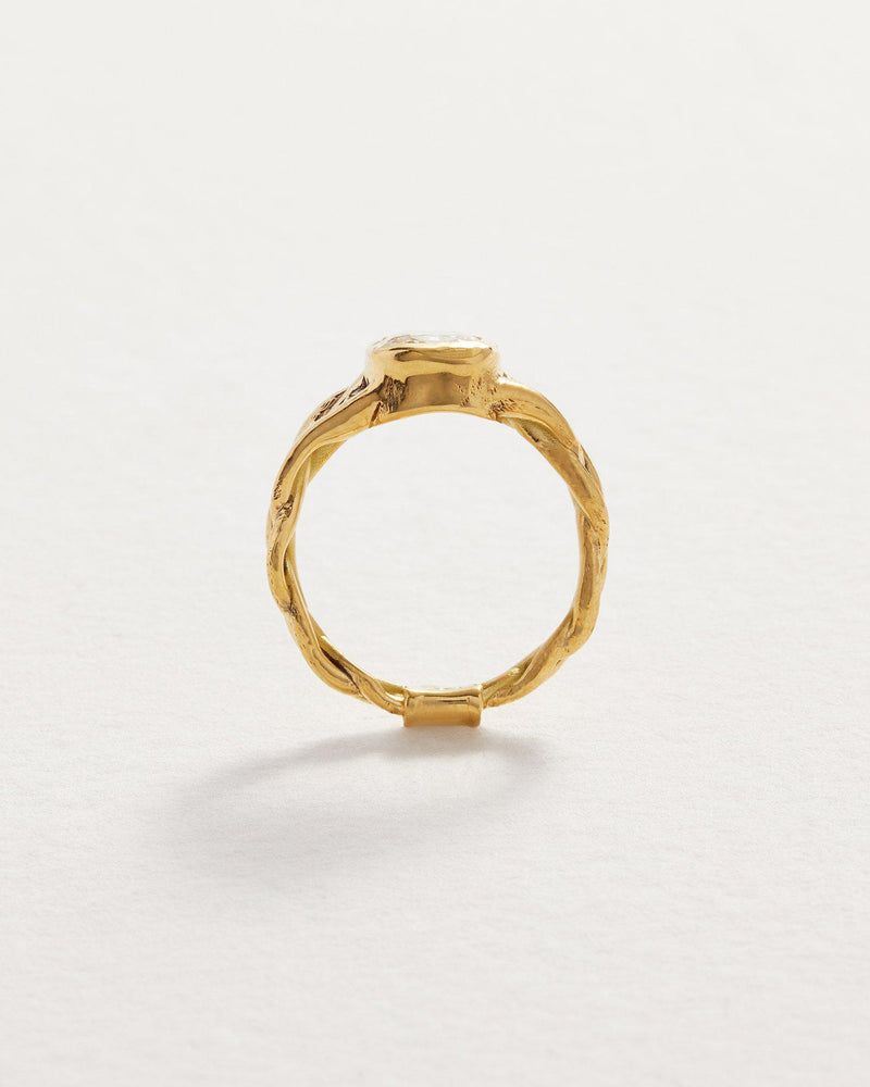 gold engagement ring by pamela love