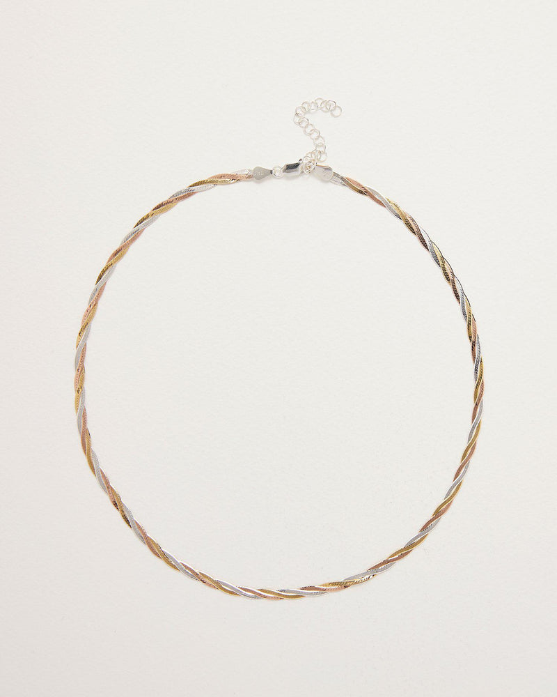 Tricolor necklace 18k sales