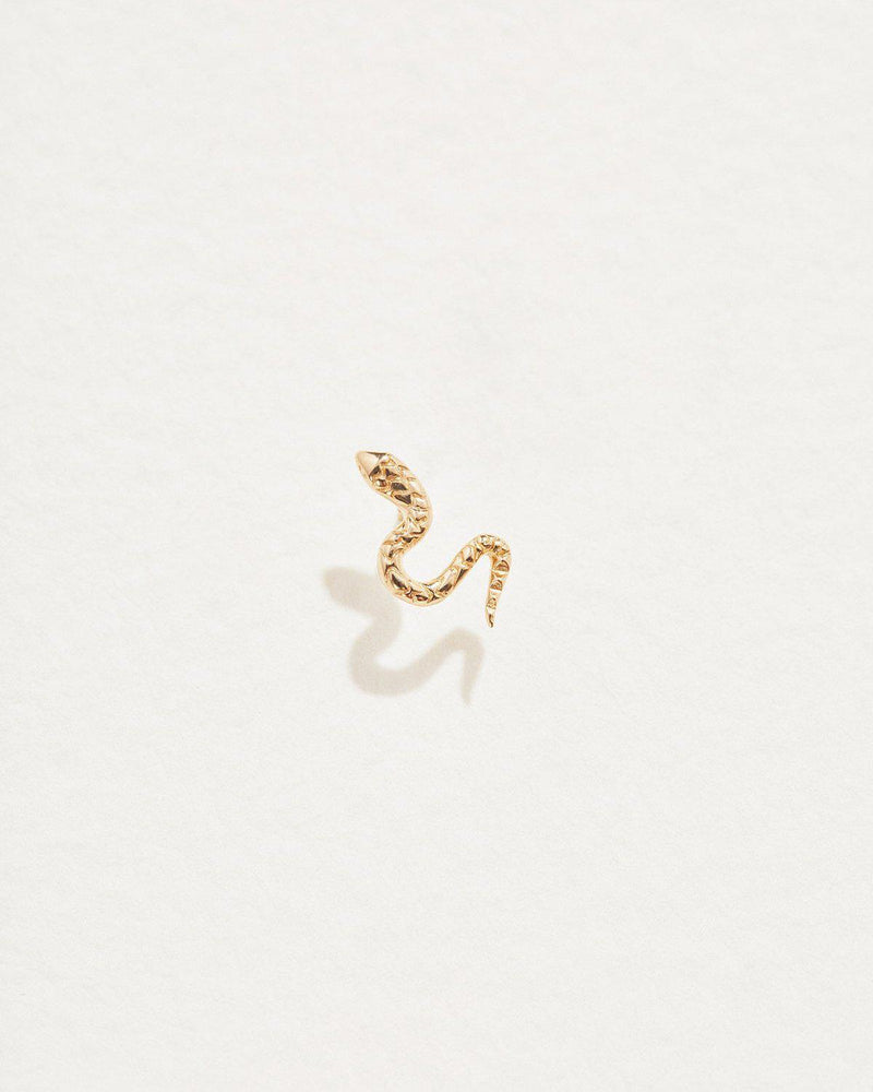 serpent stud earring