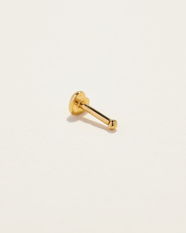 2mm 14k gold stud earring