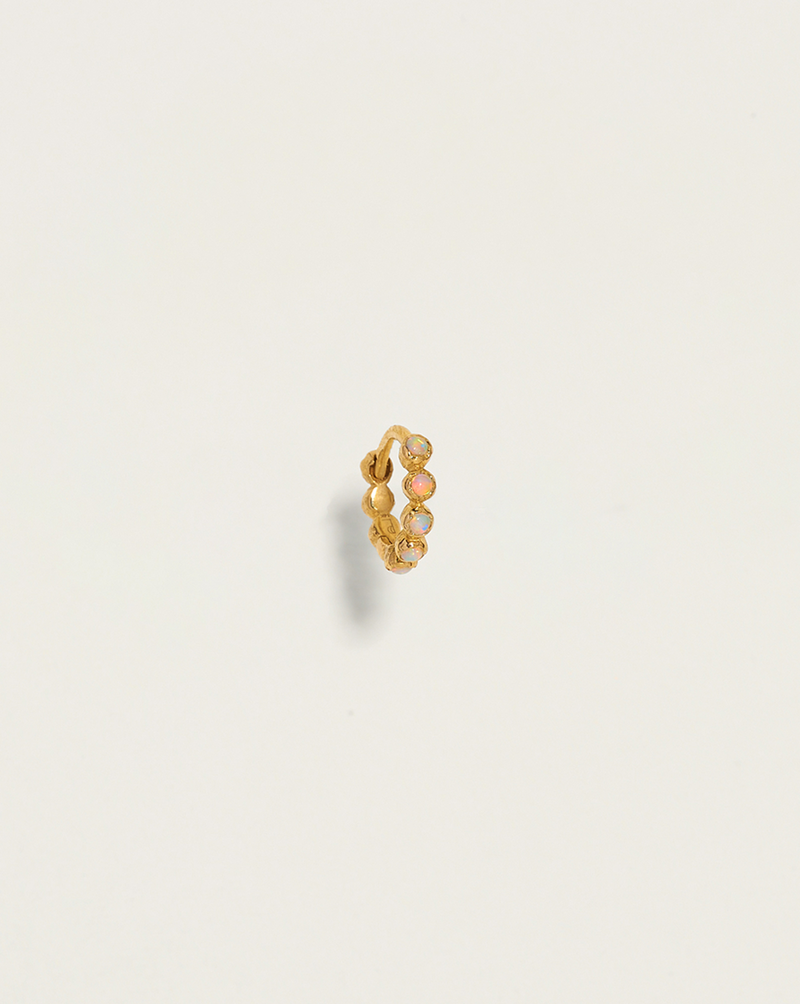 6mm opal eternity huggie earring