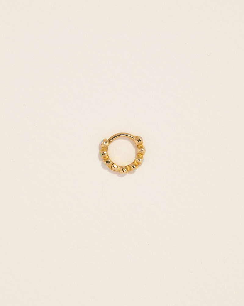 6mm opal infinity huggie earring
