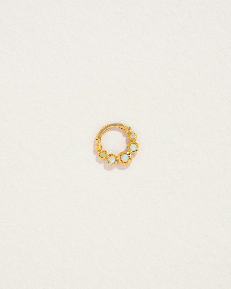 6mm opal clicker piercing
