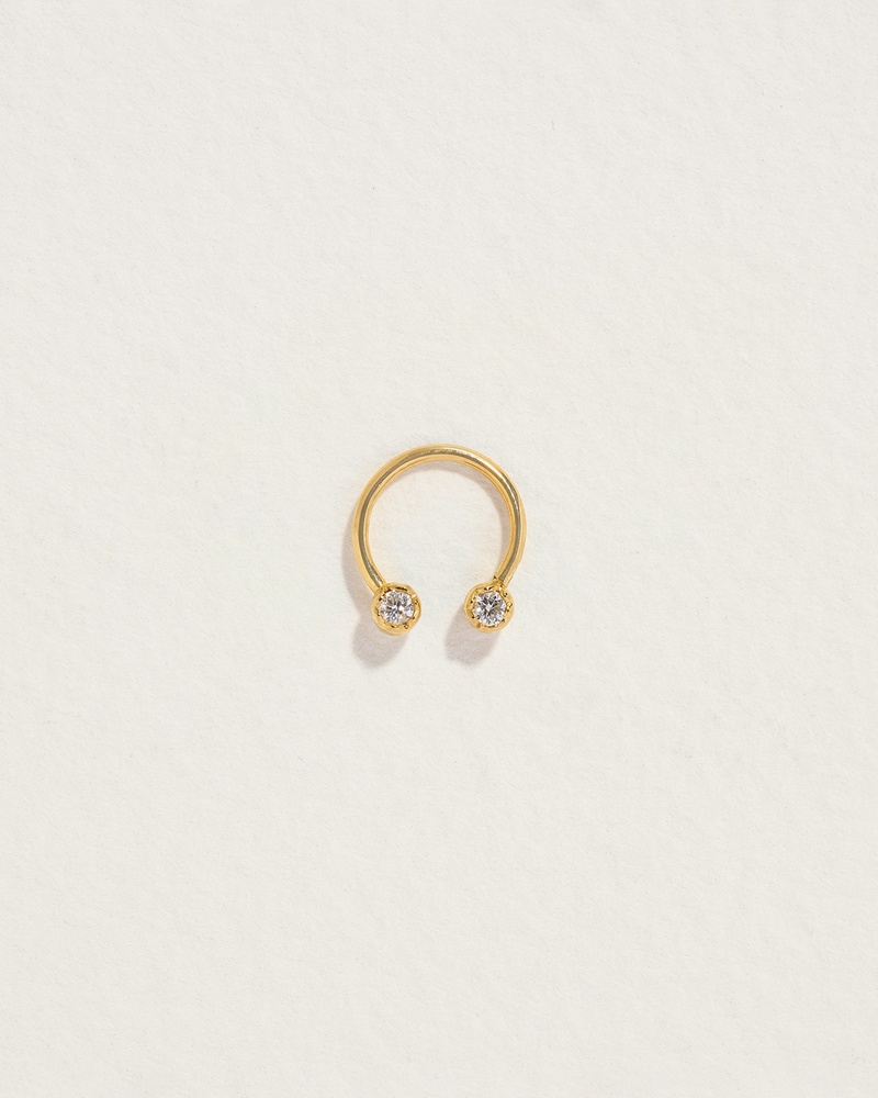 Double Circle Piercing Earring 10K Gold