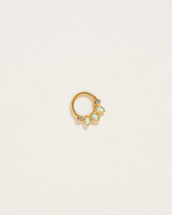 6mm opal trio clicker piercing