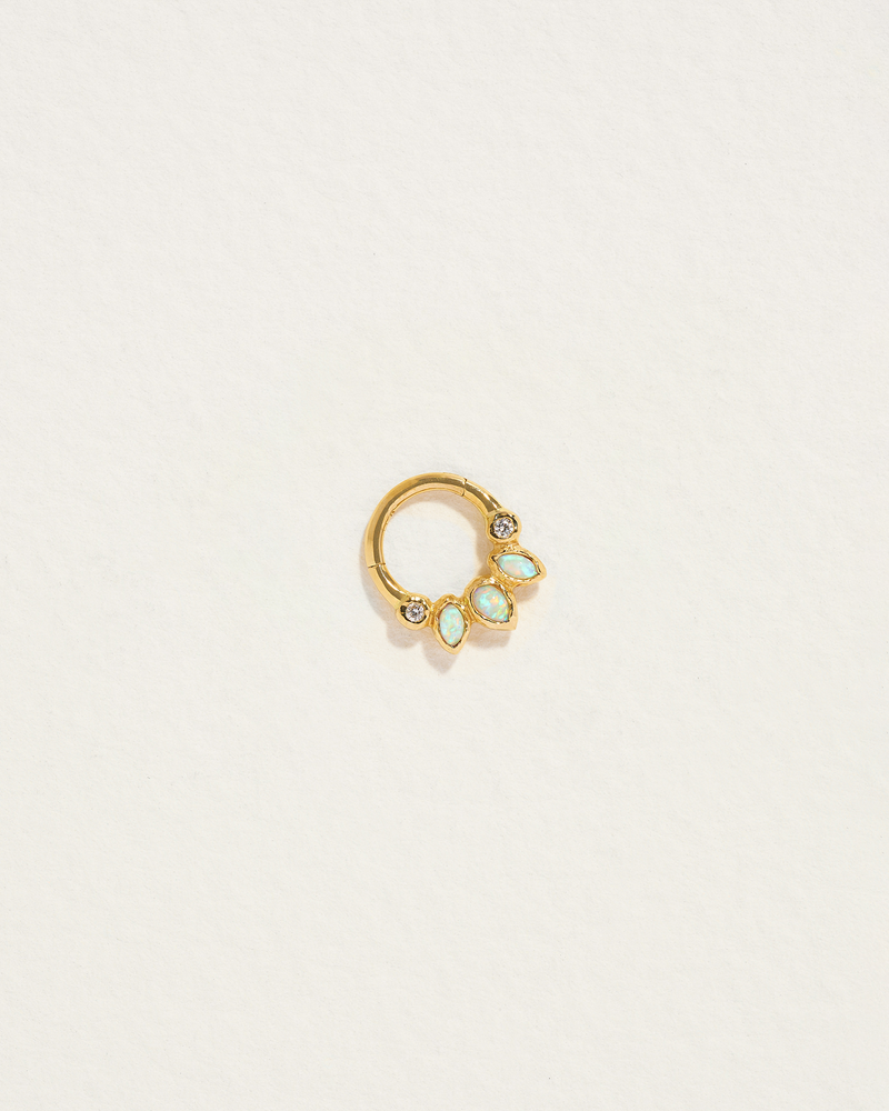 6mm opal trio clicker piercing