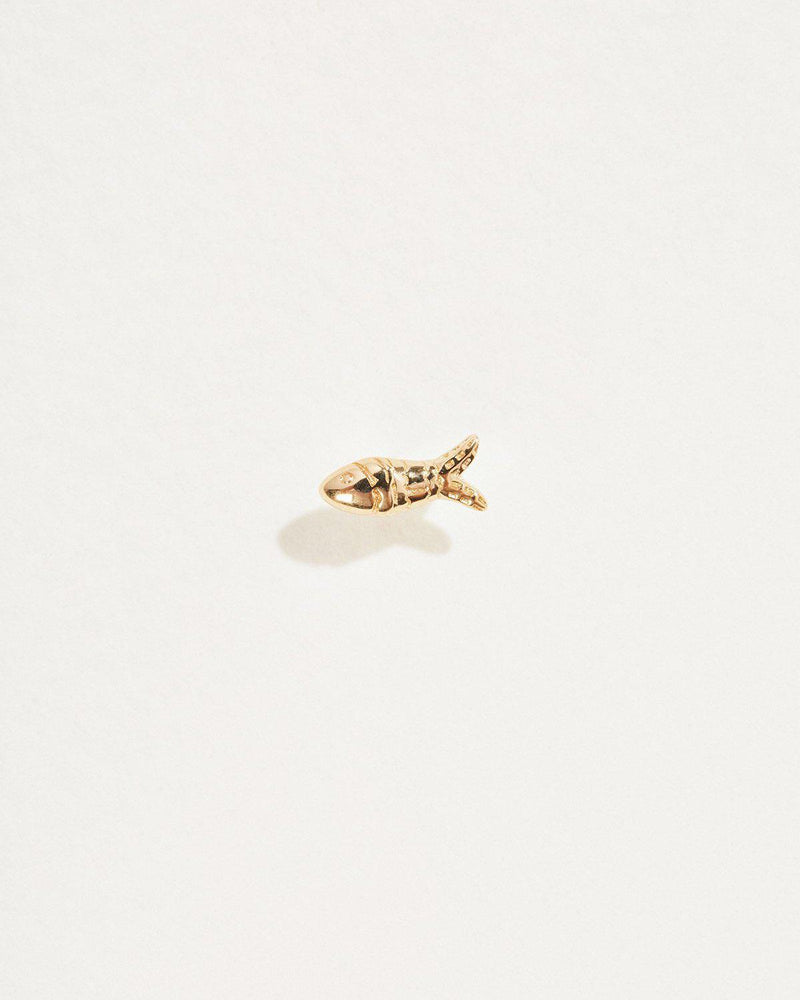 aegean stud piercing with 14k yellow gold