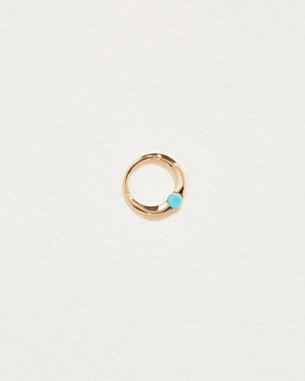 floating turquoise clicker piercing