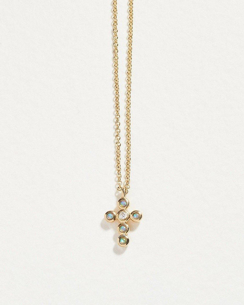mini cross cluster pendant necklace