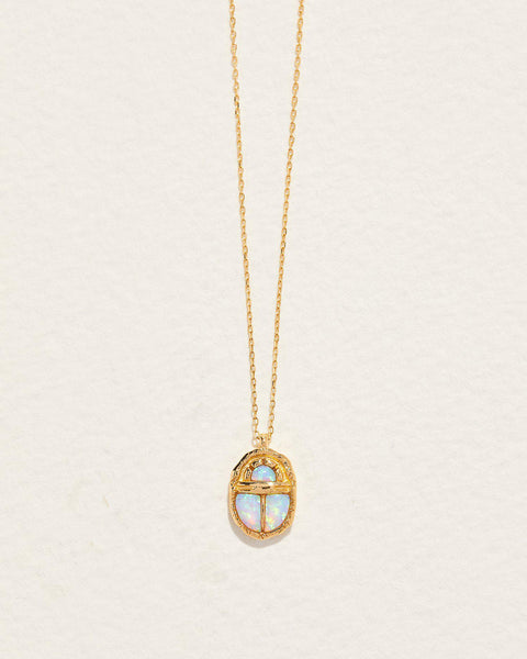 opal scarab necklace